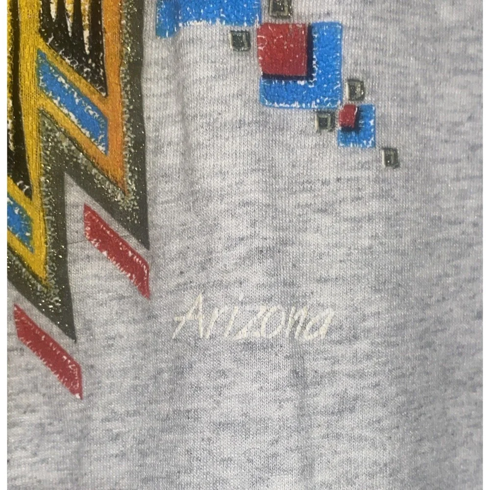 1992 Maiden West Southwestern Navaho Tribal Print Single Stitch T Shirt XL Hanes